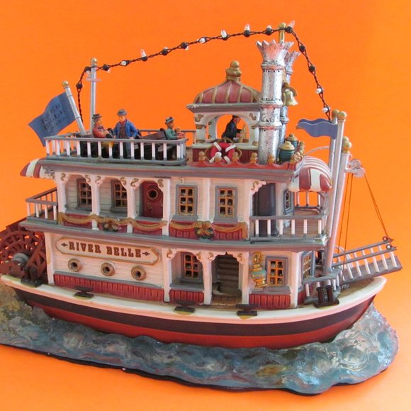 Lemax Carole Towne River Belle Christmas Village River Boat